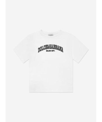 Dolce & Gabbana Boys Logo T-Shirt in White solde