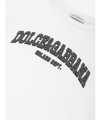 Dolce & Gabbana Boys Logo T-Shirt in White solde