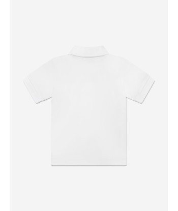 Dolce & Gabbana Boys Logo Polo Shirt in White Economisez 