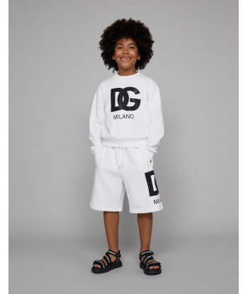 Dolce & Gabbana Boys Milano Logo Sweatshirt in White ouvre sa boutique