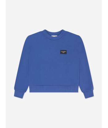 Dolce & Gabbana Boys Logo Sweatshirt in Blue du meilleur 