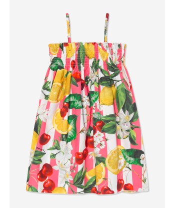 Dolce & Gabbana Girls Lemon Print Sleeveless Dress in Multicolour suggérées chez