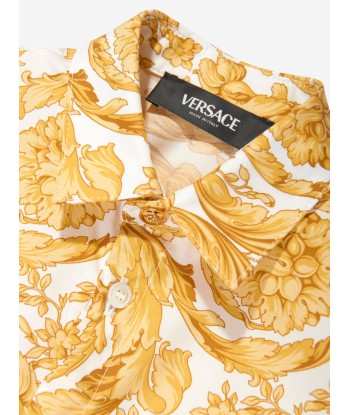 Versace Baby Boys Barocco Shirt in Gold Les magasins à Paris et en Île-de-France