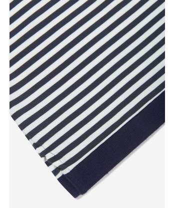 Dolce & Gabbana Boys Striped Logo Polo Shirt in Navy Jusqu'à 80% De Réduction