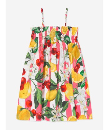 Dolce & Gabbana Girls Lemon Print Sleeveless Dress in Multicolour suggérées chez