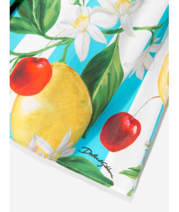 Dolce & Gabbana Girls Lemon Print Dress in Multicolour du meilleur 