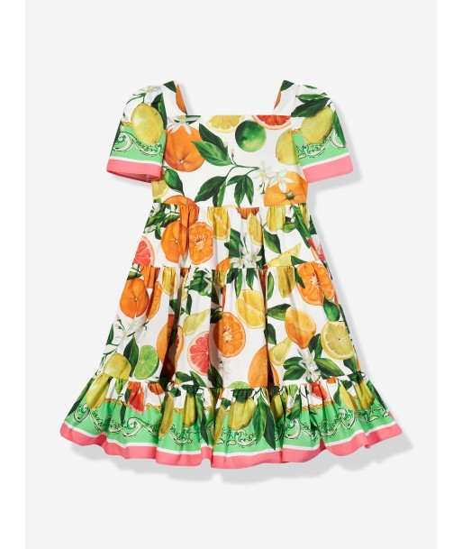 Dolce & Gabbana Girls Lemon Print Dress in Multicolour Toutes les collections ici