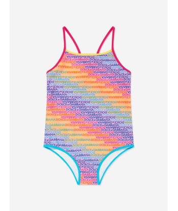 Dolce & Gabbana Girls Logomania Swimming Costume in Multicolour livraison gratuite