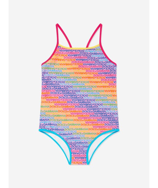 Dolce & Gabbana Girls Logomania Swimming Costume in Multicolour livraison gratuite