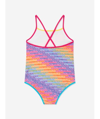 Dolce & Gabbana Girls Logomania Swimming Costume in Multicolour livraison gratuite