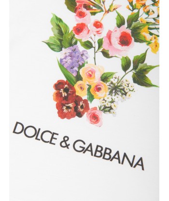 Dolce & Gabbana Girls Flower Print T-Shirt in White votre restaurant rapide dans 