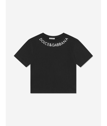 Dolce & Gabbana Girls Logo T-Shirt in Black prix