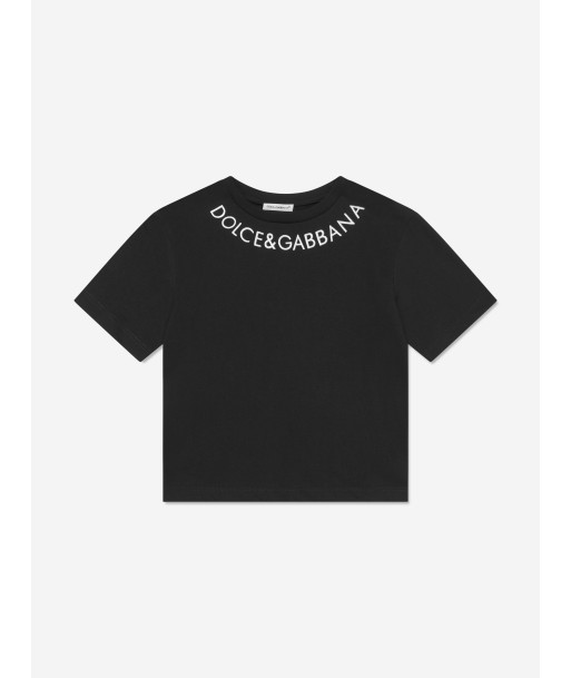 Dolce & Gabbana Girls Logo T-Shirt in Black prix