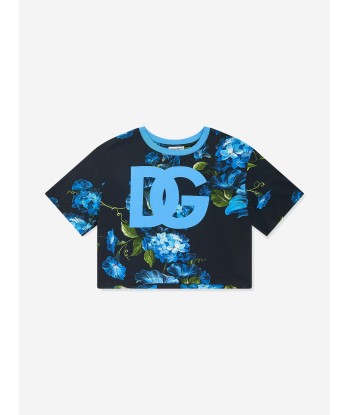 Dolce & Gabbana Girls Bell Flower Logo T-Shirt in Multicolour prix pour 