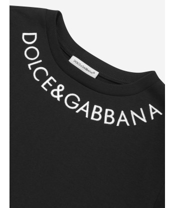 Dolce & Gabbana Girls Logo T-Shirt in Black prix