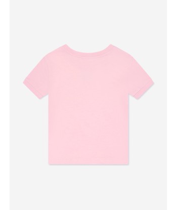 Dolce & Gabbana Girls Logo Label T-Shirt in Pink livraison et retour toujours gratuits