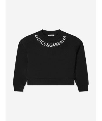 Dolce & Gabbana Girls Logo Sweatshirt in Black acheter