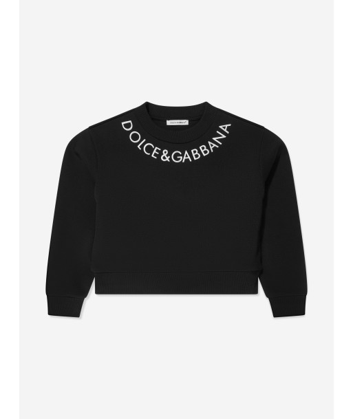 Dolce & Gabbana Girls Logo Sweatshirt in Black acheter