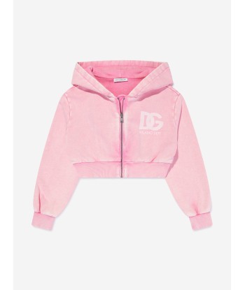 Dolce & Gabbana Girls Logo Zip Up Top in Pink votre