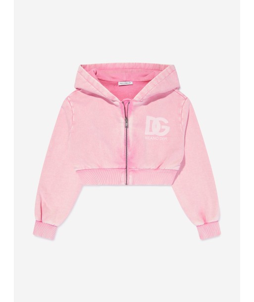 Dolce & Gabbana Girls Logo Zip Up Top in Pink votre