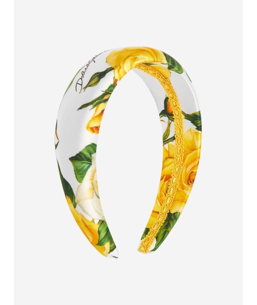 Dolce & Gabbana Girls Rose Print Headband in Multicolour 50-70% off 