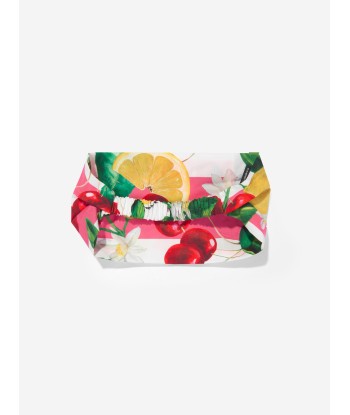 Dolce & Gabbana Girls Fruit Print Bandana in Multicolour prix