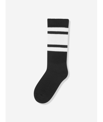 Dolce & Gabbana Boys Intarsia Logo Socks in White pas cheres