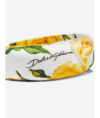 Dolce & Gabbana Girls Rose Print Headband in Multicolour 50-70% off 