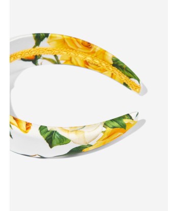 Dolce & Gabbana Girls Rose Print Headband in Multicolour 50-70% off 