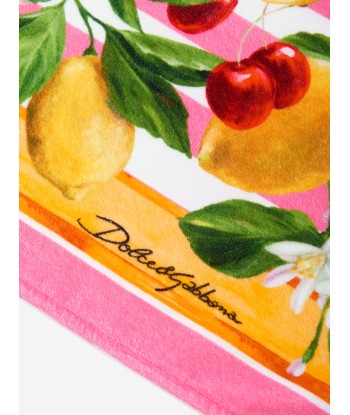 Dolce & Gabbana Girls Lemon and Cherry Beach Towel in Multicolour ou a consommer sur place