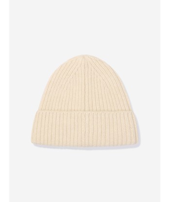 Acne Studios Kids Wool Knitted Beanie Hat in Beige Amélioration de cerveau avec