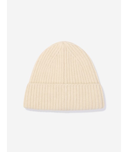 Acne Studios Kids Wool Knitted Beanie Hat in Beige Amélioration de cerveau avec