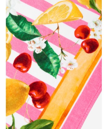 Dolce & Gabbana Girls Lemon and Cherry Beach Towel in Multicolour ou a consommer sur place