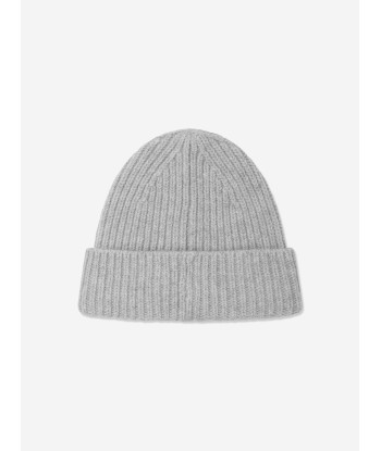 Acne Studios Kids Wool Knitted Beanie Hat in Grey en linge