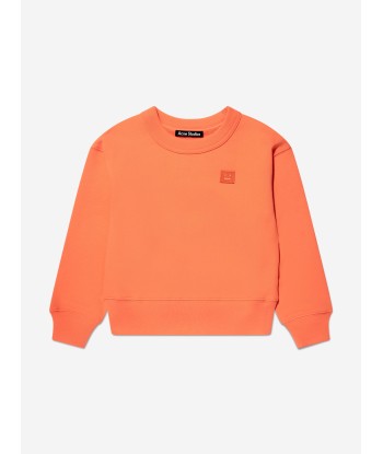 Acne Studios Kids Logo Sweatshirt in Orange Livraison rapide