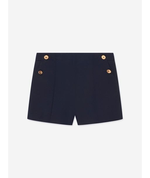 Versace Baby Girls Gabardine Shorts in Navy soldes