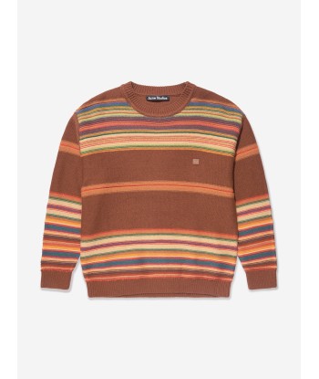 Acne Studios Kids Striped Jumper in Brown le concept de la Pate a emporter 