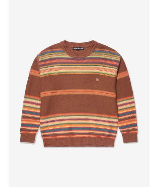 Acne Studios Kids Striped Jumper in Brown le concept de la Pate a emporter 