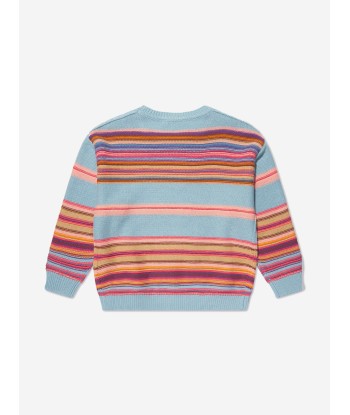 Acne Studios Kids Striped Jumper in Blue brillant des détails fins