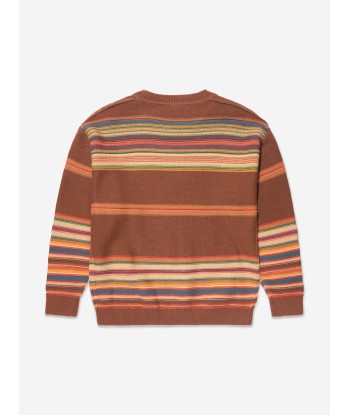 Acne Studios Kids Striped Jumper in Brown le concept de la Pate a emporter 