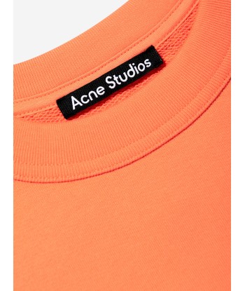 Acne Studios Kids Logo Sweatshirt in Orange Livraison rapide