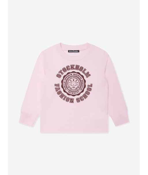 Acne Studios Kids Varsity Sweatshirt in Pink meilleur choix