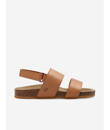 Bonpoint Boys Leather Agostino Sandals in Brown brillant des détails fins