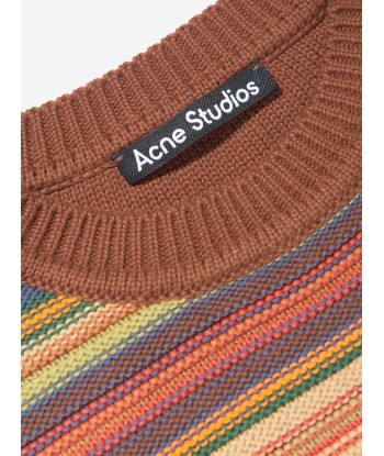 Acne Studios Kids Striped Jumper in Brown le concept de la Pate a emporter 