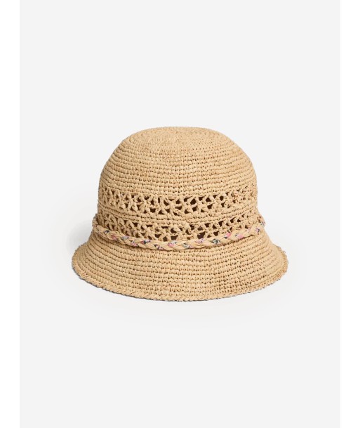 Bonpoint Girls Raffia Hat in Beige Les êtres humains sont 