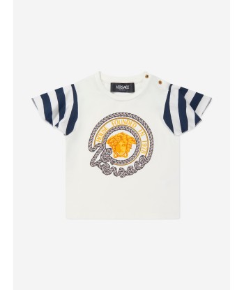 Versace Baby Girls Nautical T-Shirt in White Vous souhaitez 