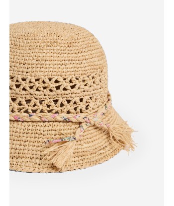 Bonpoint Girls Raffia Hat in Beige Les êtres humains sont 