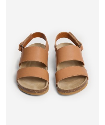 Bonpoint Boys Leather Agostino Sandals in Brown brillant des détails fins