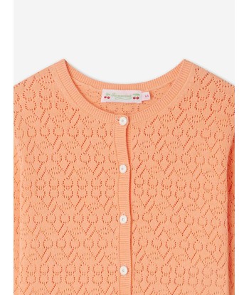 Bonpoint Girls Cherry Cardigan in Orange est présent 