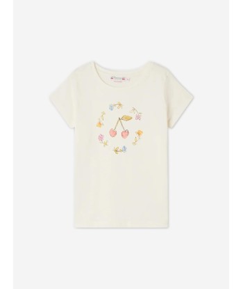 Bonpoint Girls Alcala T-Shirt in Ivory Fin de série